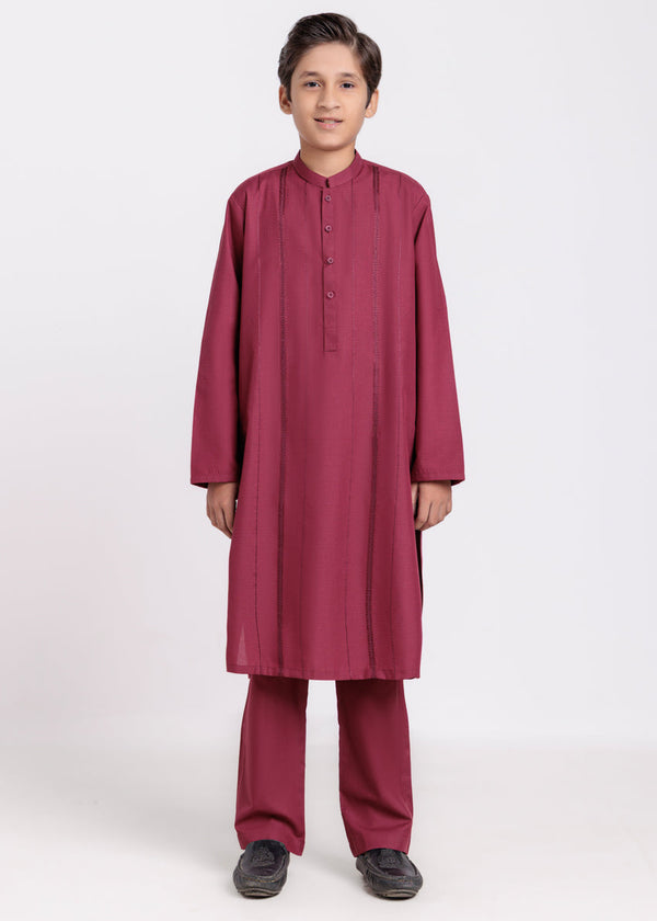 Maroon-Blended-Kurta Trouser - (B25KP2036) BIN 10