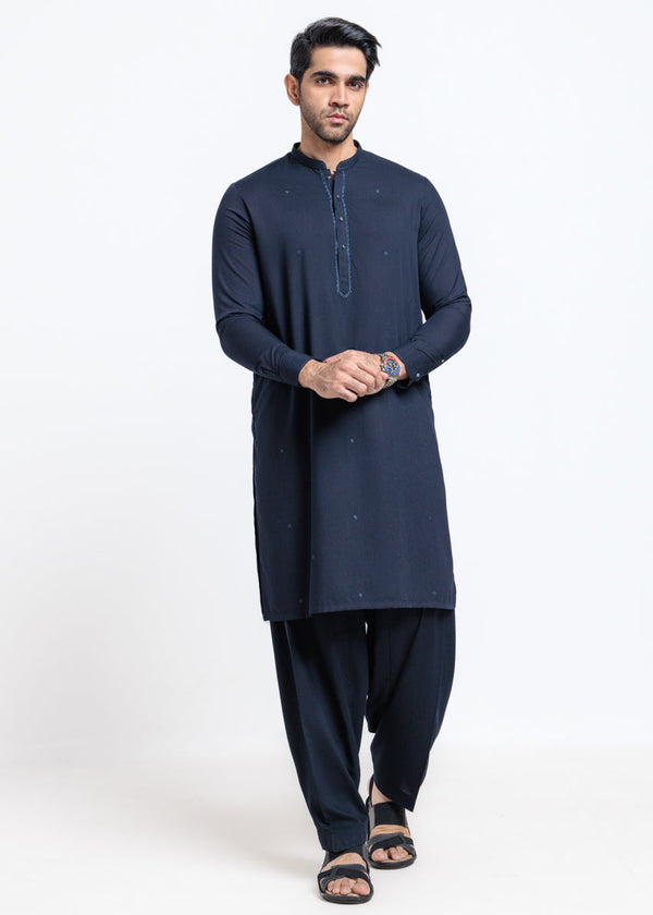 D-Navy-Blended-Shalwar Suit - (MPS25SSE2071) BIN 48 M6