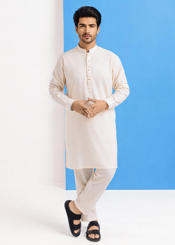 Cream-Blended-Kurta Trouser - (MPS25KPS2045) BIN 46 M8