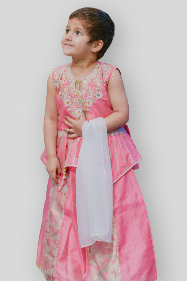 PINK-GIRLS STCH SUIT-GSS233P169