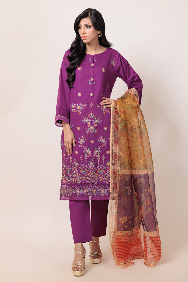 PURPLE-CAMBRIC-3 PIECE (BPS5243P36) BIN 51 R6