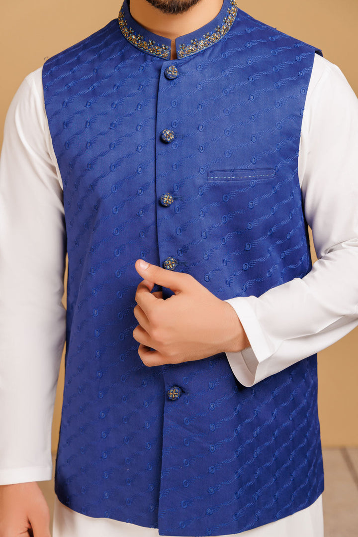 BLUE WAIST COAT (BWR-525) M12 – Bonanza Satrangi