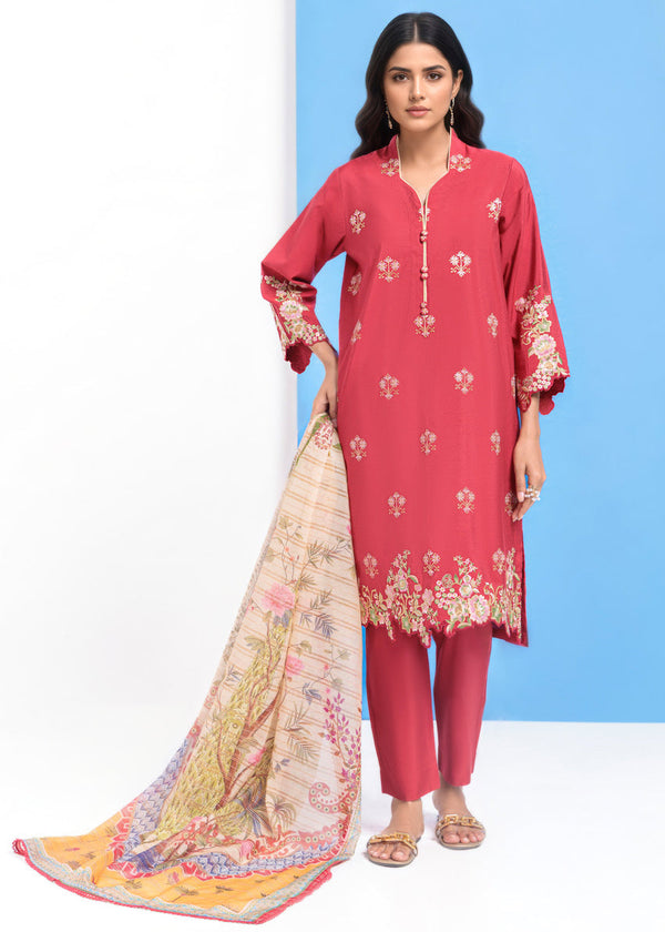 Red-Cotton Silk-3 Piece (WPS25SE3019) BIN 87-88 R26