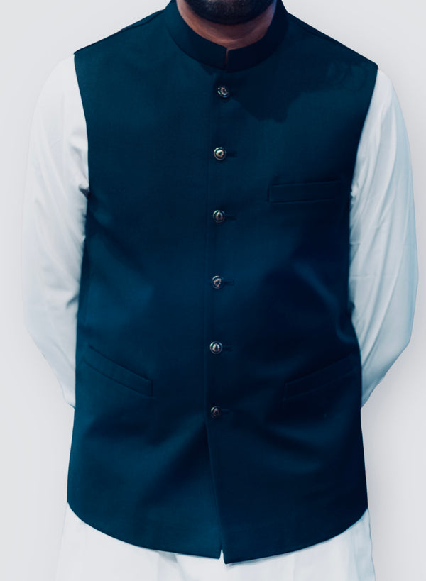 D-BLUE-WAIST COAT-(BWR-531)