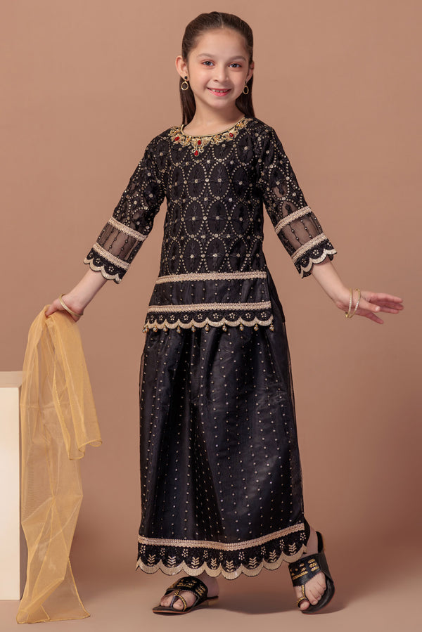 BLACK-KIDS STITCHED SUITS-GSS233P124 BIN 182 OFF