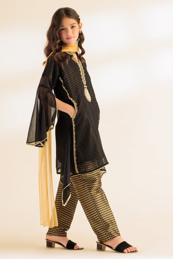 BLACK-GIRLS STCH SUIT-GSS233P180
