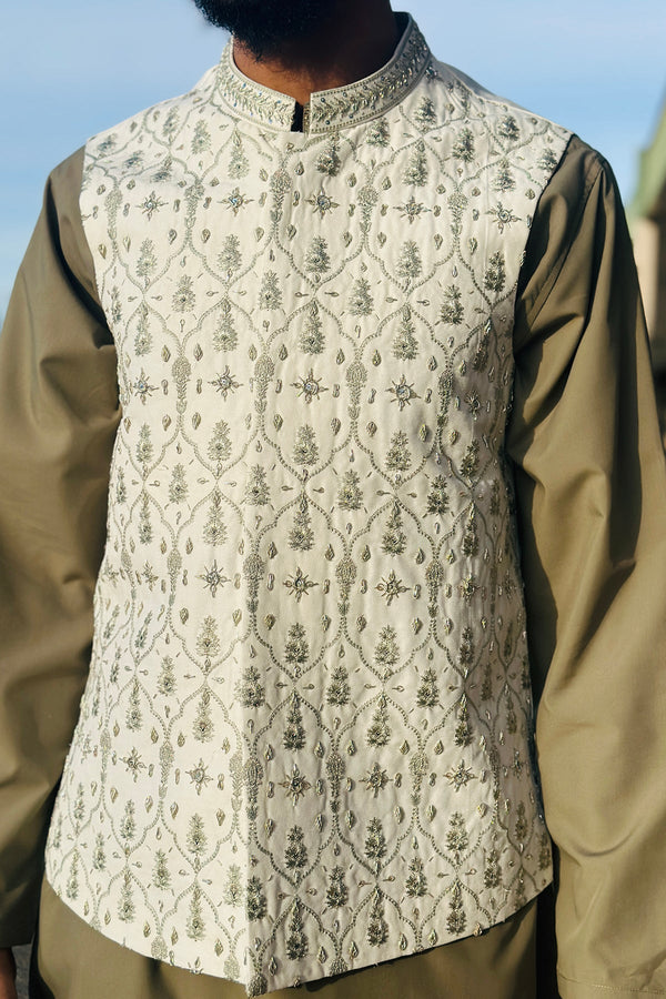 WHITE-WAIST COAT (BWR-545) M12