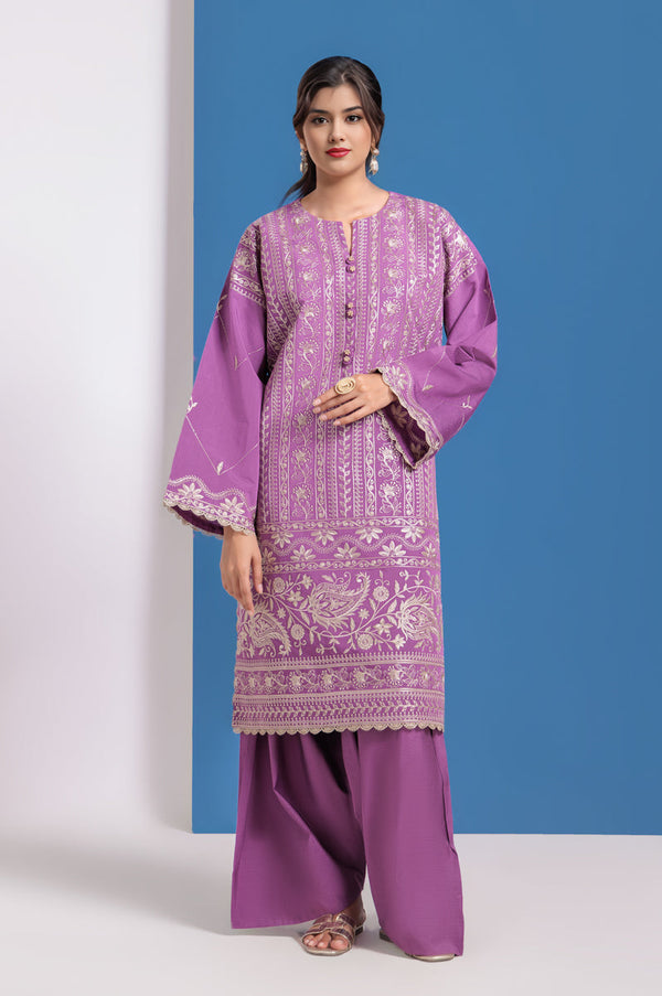 Purple-Cotton Silk-2 Piece (WPS25SE2042) bin 47 R19