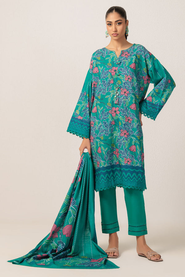 GREEN-KHADDAR-3 PIECE (WS1243P09) bin 79-80 R10
