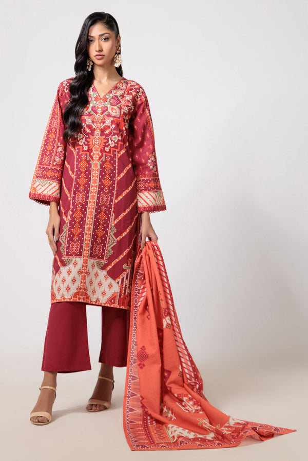 RED-KHADDAR-3 PIECE (WS6243P93) bin 20 R10