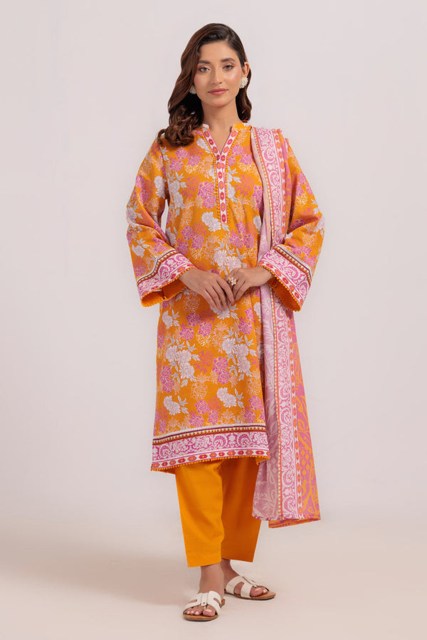 ORANGE-KHADDAR-3 PIECE (WS7243P35)  BIN 38 R8